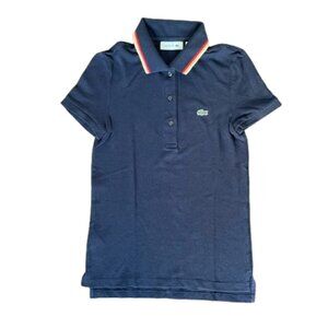 Lacoste Fancy Collar Polo Shirt - Navy, Size 32